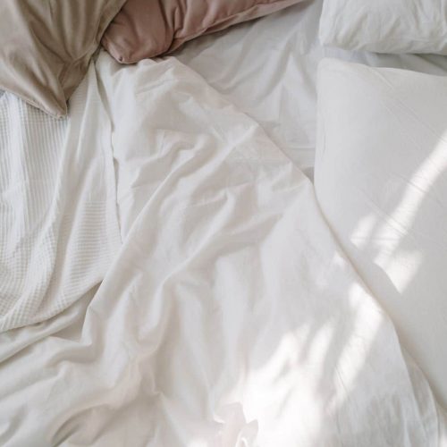 Neutral Beige Bed Morning Quote Instagram Post