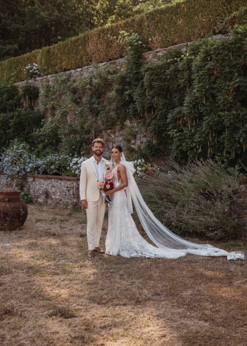 bride and groom in Italy for their destination wedding
